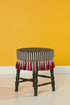 TASSEL AND BEAD DETAILED STOOL