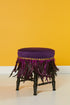 FEATHER DETAILED GEOMETRIC PATTERNED STOOL