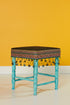 ETHNIC STRIPED LACE STOOL