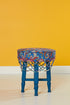 WATER PATTERNED BEAD DETAILED STOOL