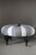 BLACK N WHITE FEATHER DETAILED POUF