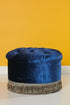 TASSEL DETAILED HANDMADE DARK BLUE POUF