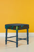 PAILLETTE INLAID BLUE STOOL