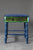 PAILLETTE INLAID BLUE STOOL