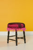 FEATHER DETAILED LACE STOOL