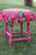 FLOWER DETAILED PINK STOOL