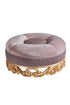 CIRCULAR CARVED POUF